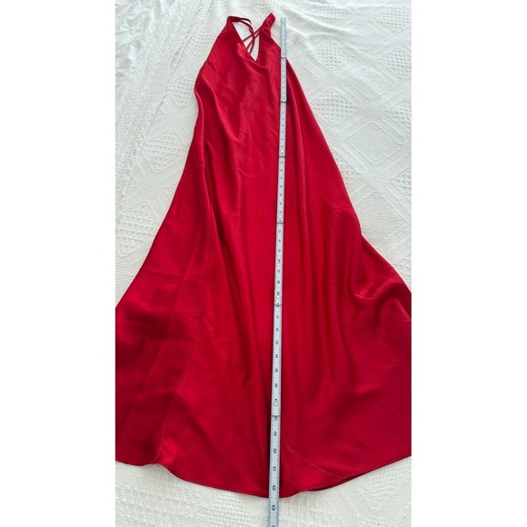Frederick's of Hollywood Red Maxi Slip Dress Nightgown Spaghetti Strap - Small - Picture 13 of 13
